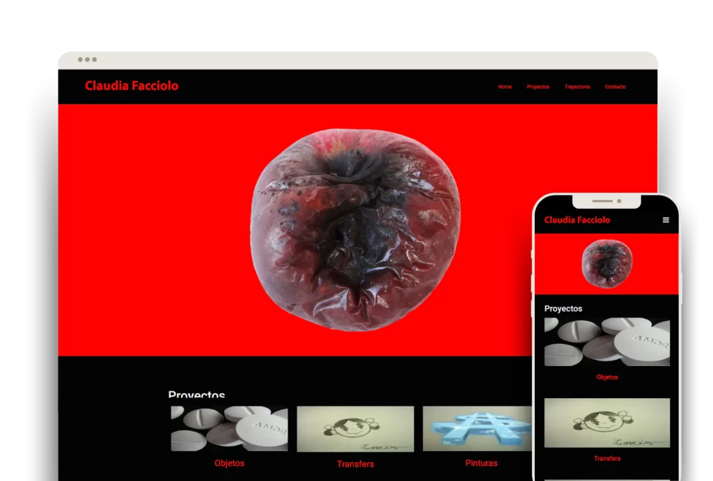 Página web desarrollada para Claudia Fasciolo por Alacasa Web Design