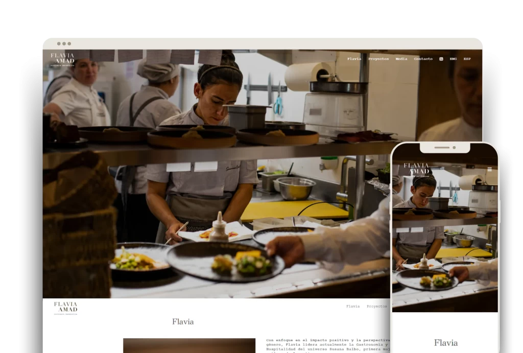 Página web desarrollada para Flavia Amad por Alacasa Web Design